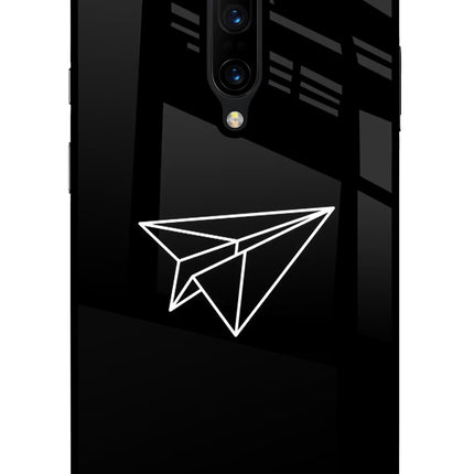 Paper Plane White Oneplus 7 Pro Glass Case
