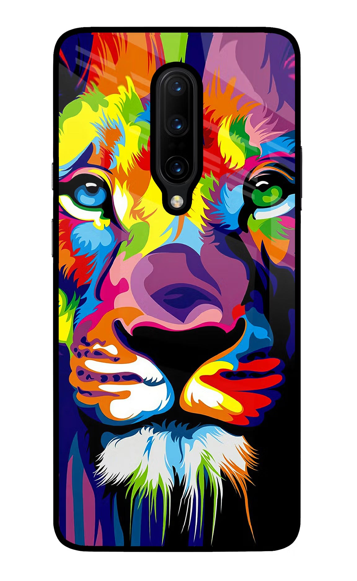 Lion Oneplus 7 Pro Glass Case Back Cover by Casekaro