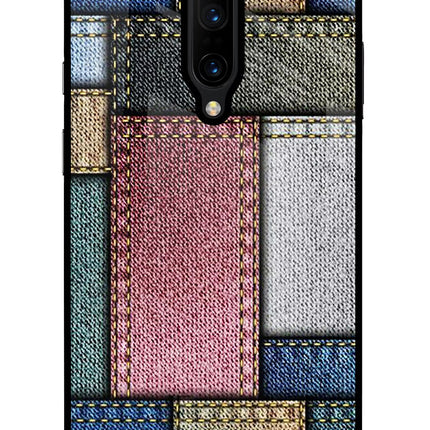 Multicolor Jeans Oneplus 7 Pro Glass Case