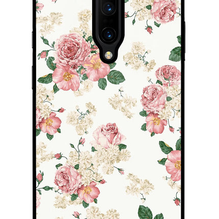 Flowers Oneplus 7 Pro Glass Case