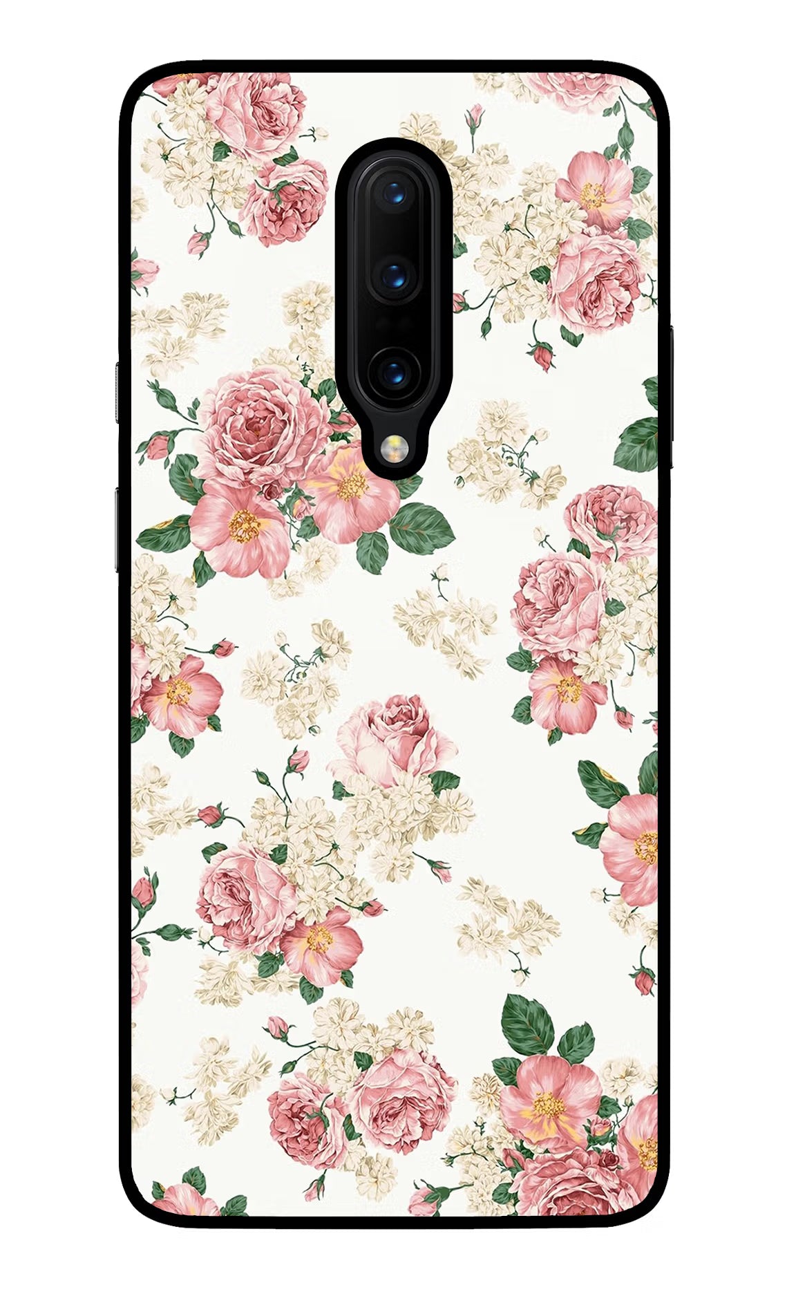 Flowers Oneplus 7 Pro Glass Case Back Cover by Casekaro