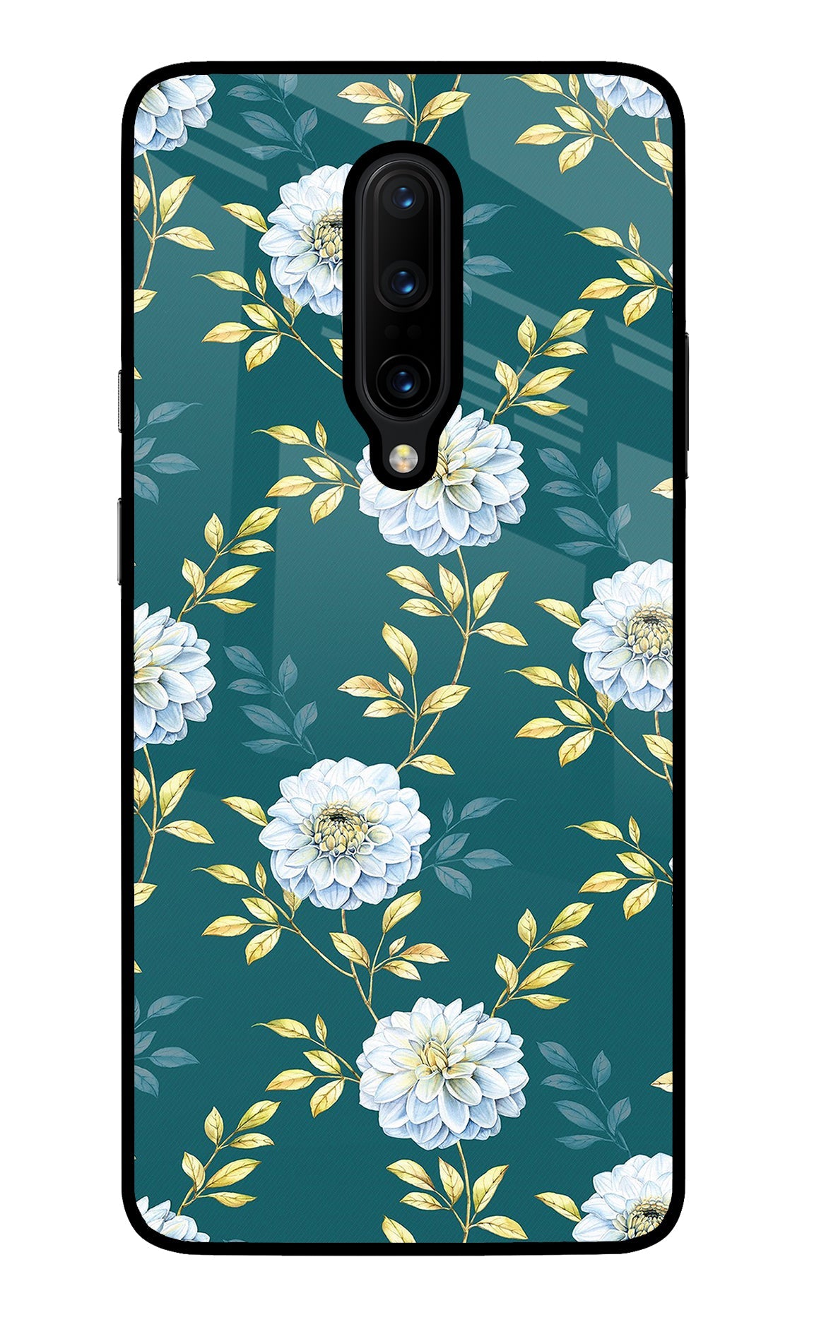 Flowers Oneplus 7 Pro Glass Case