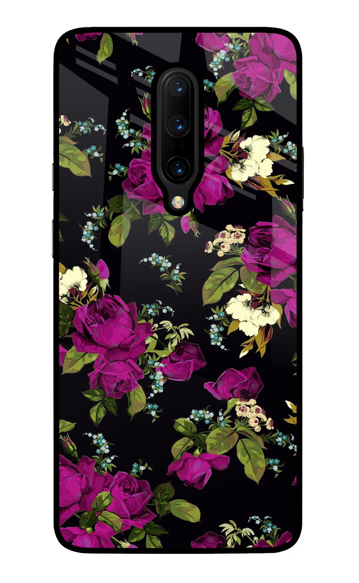 Flowers Oneplus 7 Pro Glass Case Back Cover by Casekaro