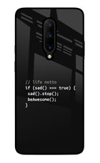 Life Motto Code Oneplus 7 Pro Glass Case
