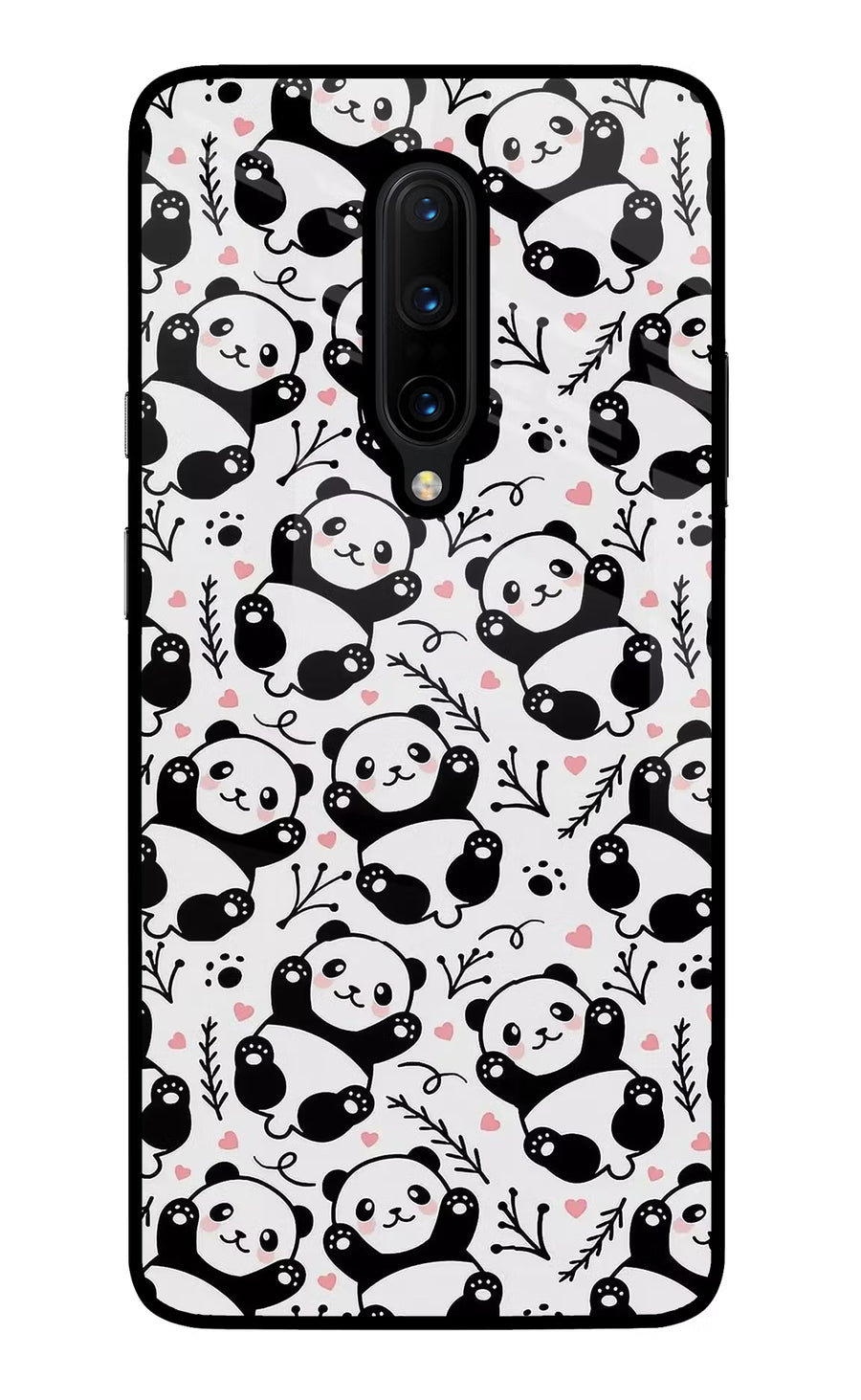 Cute Panda Oneplus 7 Pro Back Cover, Glass case