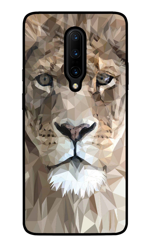 Lion Art Oneplus 7 Pro Glass Case