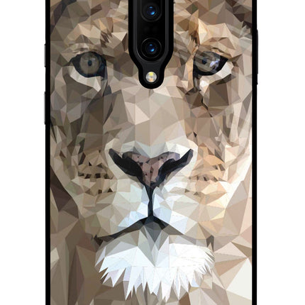 Lion Art Oneplus 7 Pro Glass Case