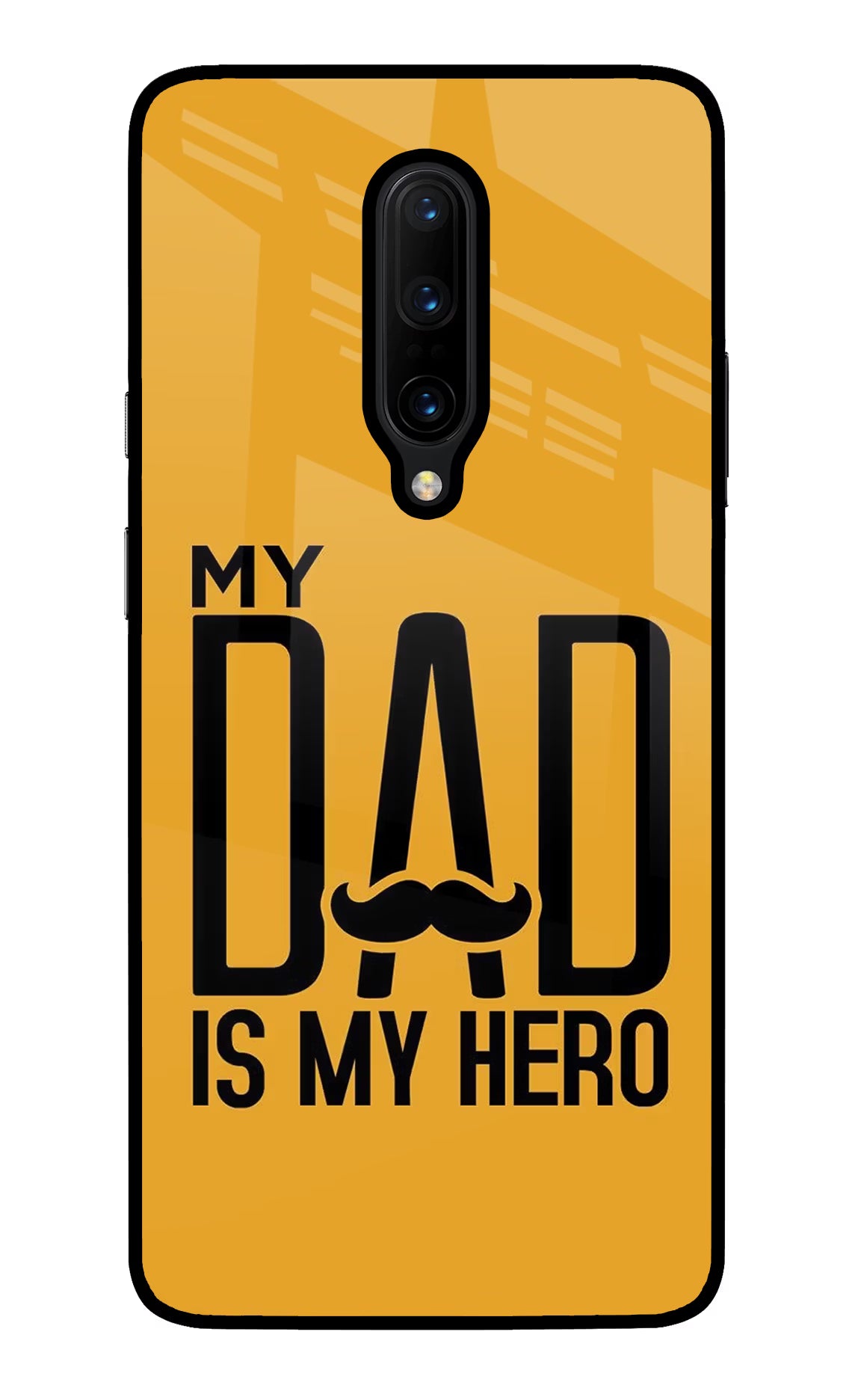 My Dad Is My Hero Oneplus 7 Pro Glass Case Back Cover by Casekaro