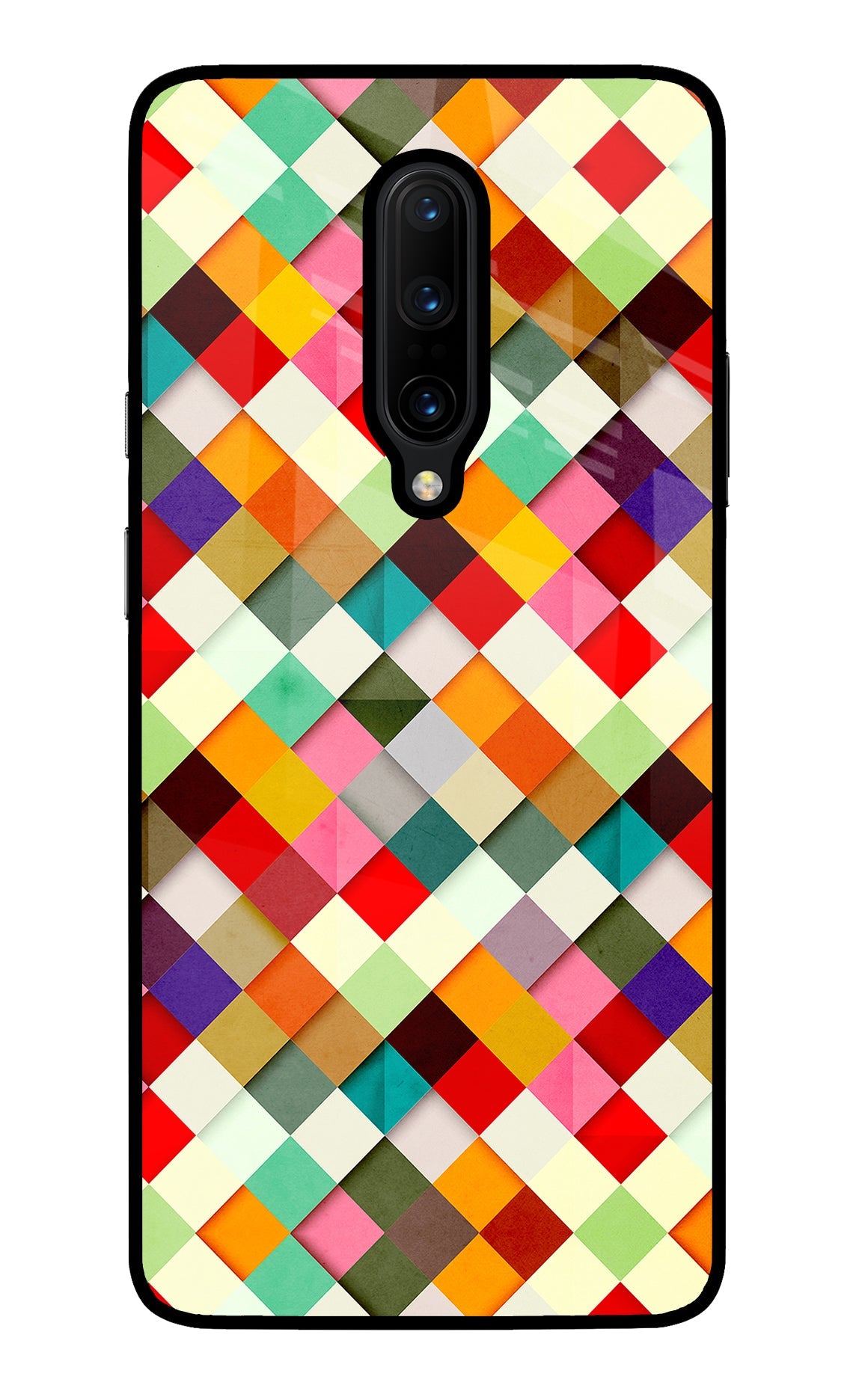 Geometric Abstract Colorful Oneplus 7 Pro Back Cover