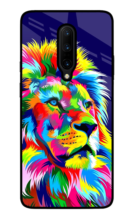 Vector Art Lion Oneplus 7 Pro Glass Case