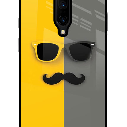 Sunglasses with Mustache Oneplus 7 Pro Glass Case