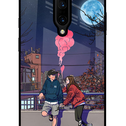 Chilling Couple Oneplus 7 Pro Glass Case