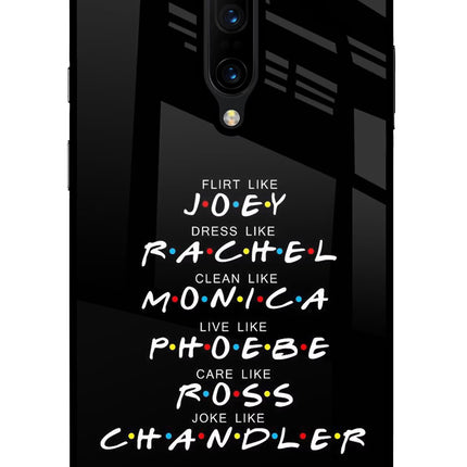 FRIENDS Character Oneplus 7 Pro Glass Case