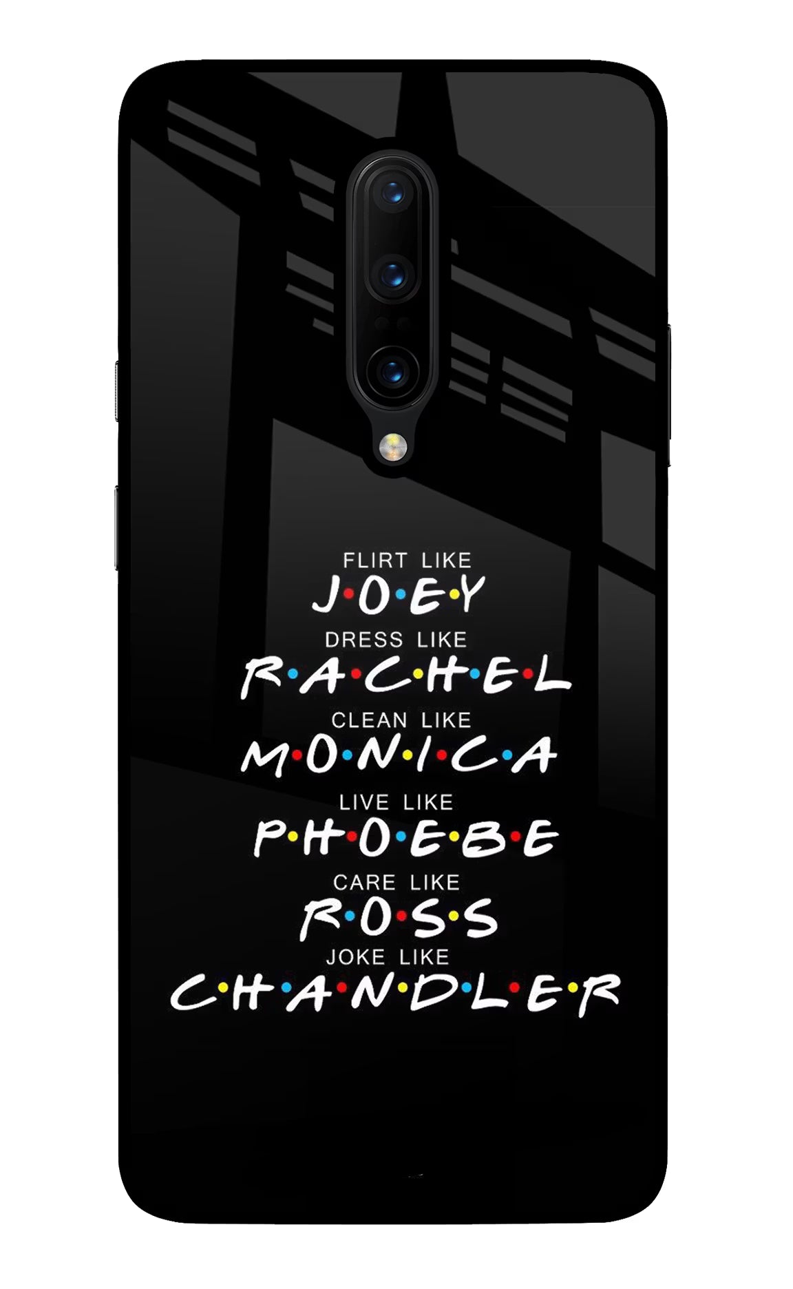 FRIENDS Character Oneplus 7 Pro Glass Case Back Cover by Casekaro