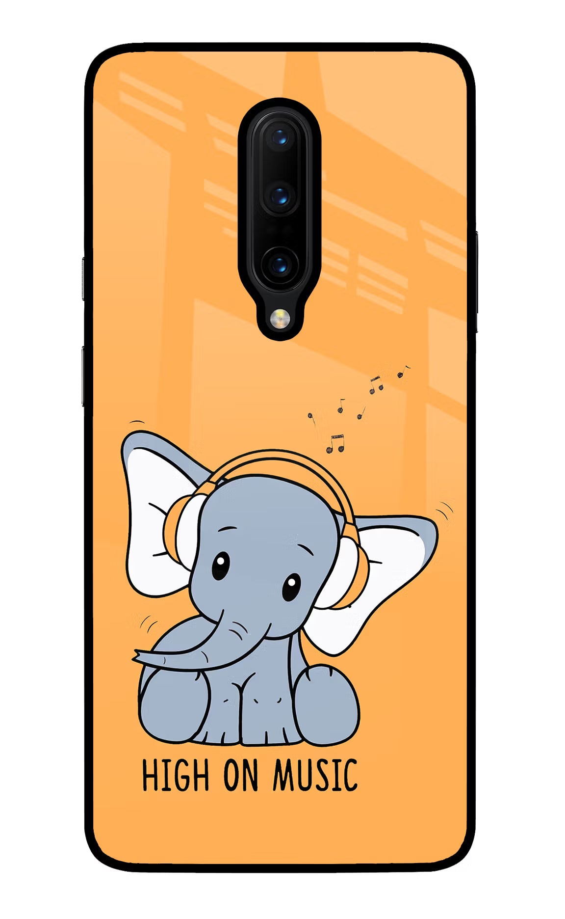 High On Music Oneplus 7 Pro Glass Case Back Cover by Casekaro