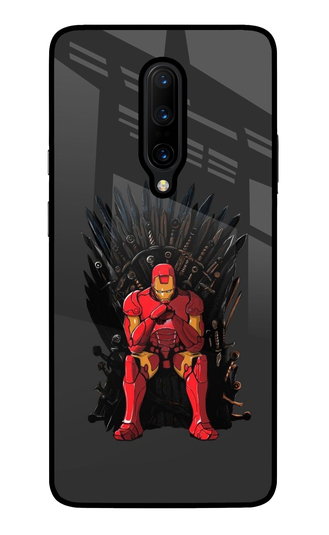 Ironman Throne Oneplus 7 Pro Glass Case