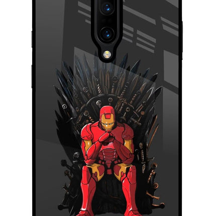 Ironman Throne Oneplus 7 Pro Glass Case