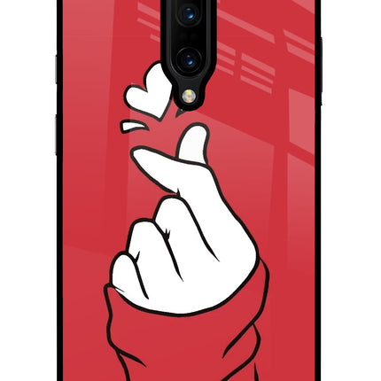 Korean Love Sign Oneplus 7 Pro Glass Case