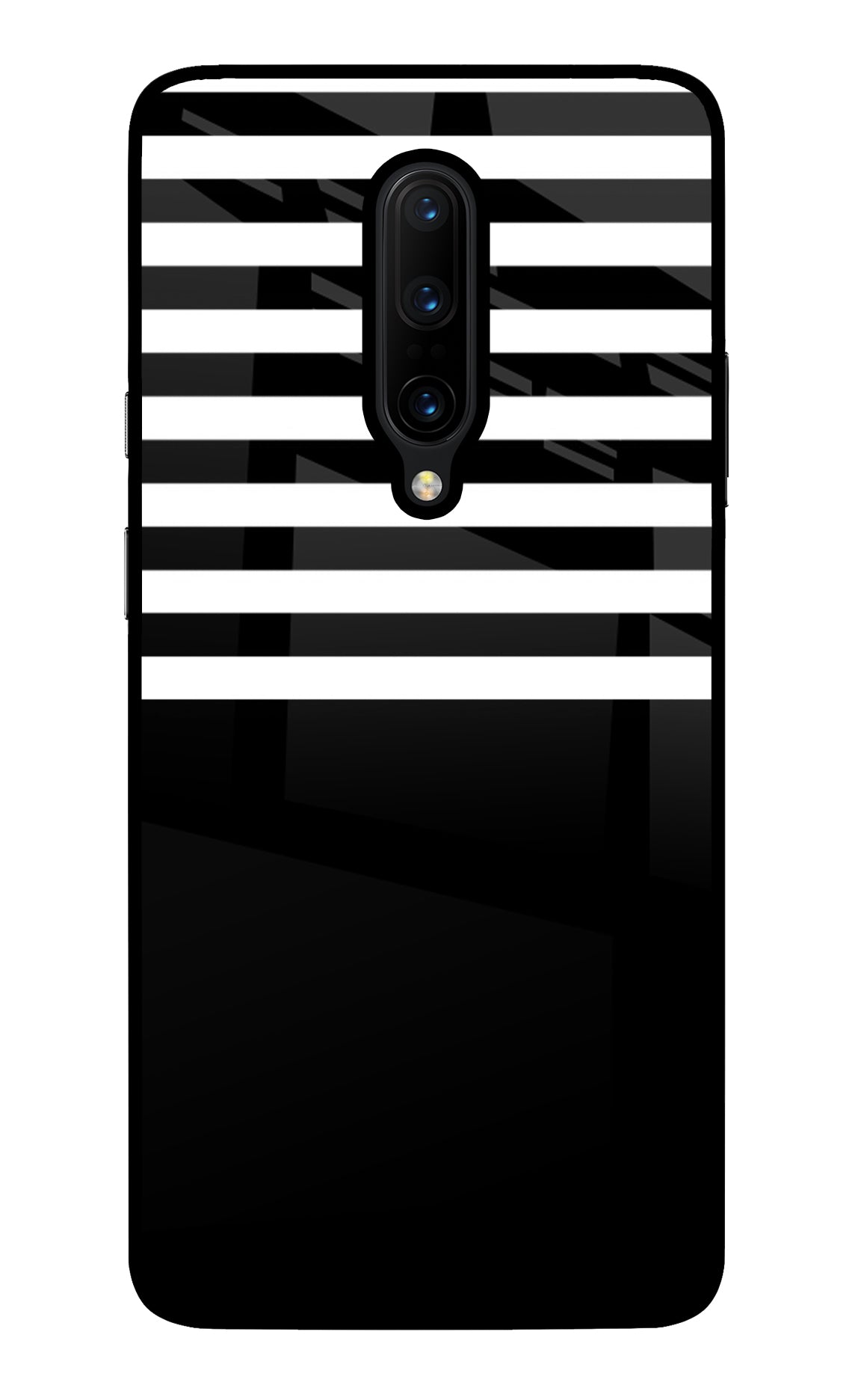 Black and White Print Oneplus 7 Pro Glass Case