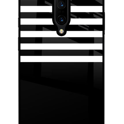Black and White Print Oneplus 7 Pro Glass Case
