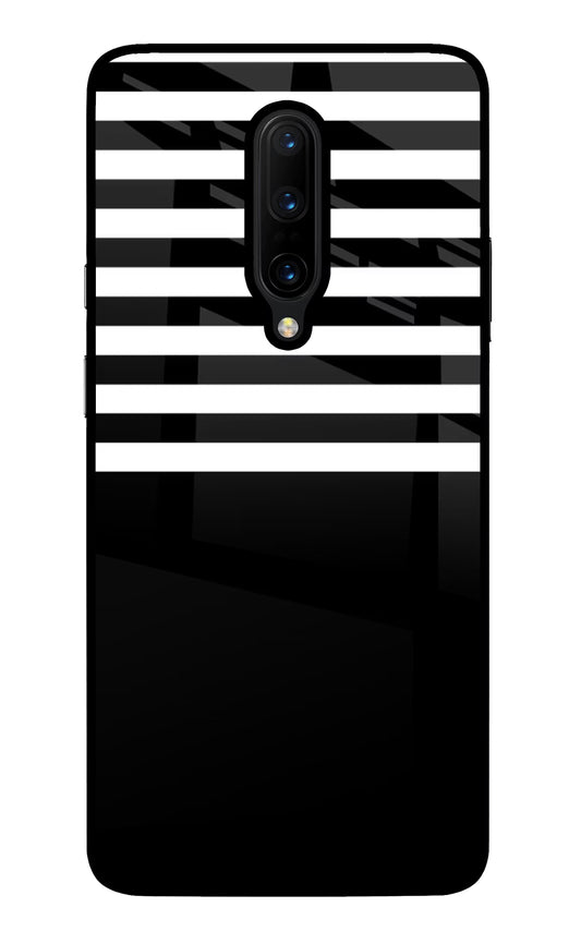 Black and White Print Oneplus 7 Pro Glass Case