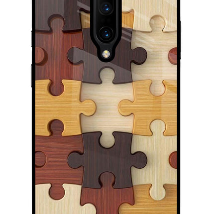 Wooden Puzzle Oneplus 7 Pro Glass Case