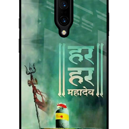 Har Har Mahadev Shivling Oneplus 7 Pro Glass Case