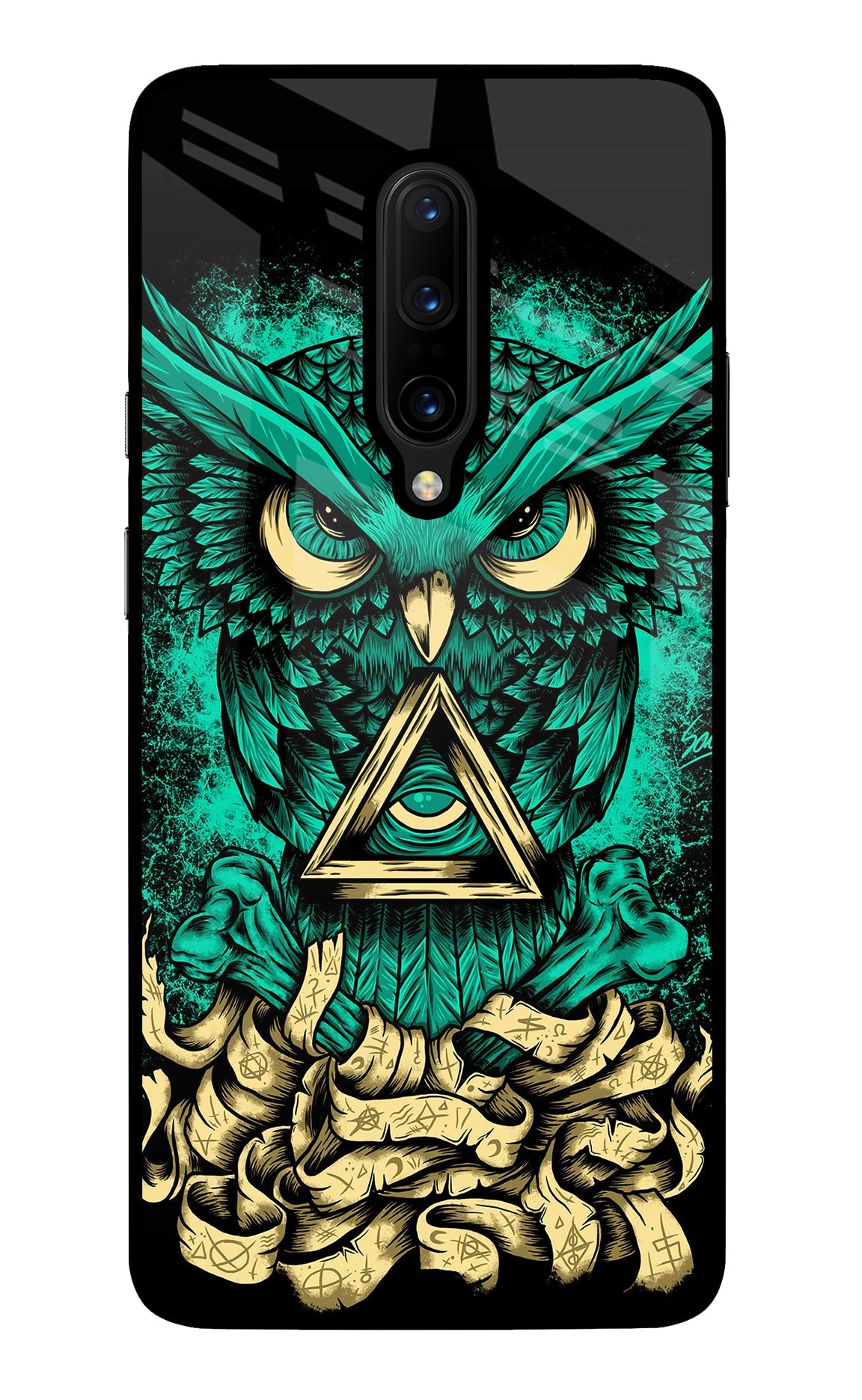 Green Owl Oneplus 7 Pro Glass Case