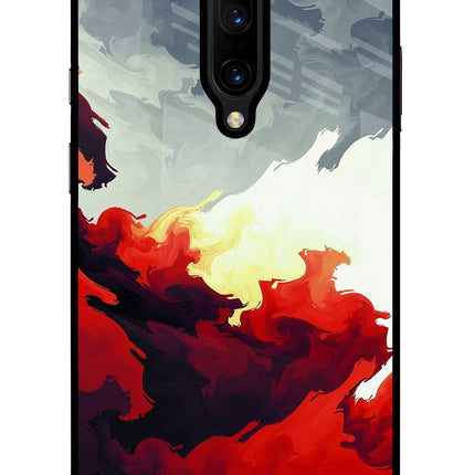 Fire Cloud Oneplus 7 Pro Glass Case