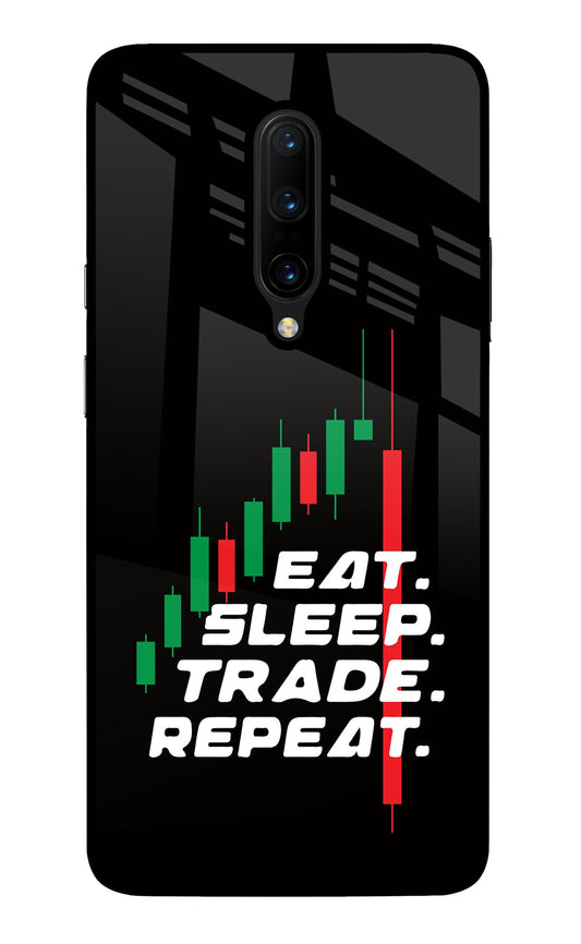 Eat Sleep Trade Repeat Oneplus 7 Pro Glass Case