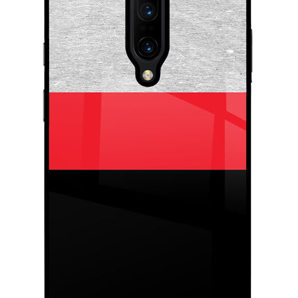 Tri Color Pattern Oneplus 7 Pro Glass Case