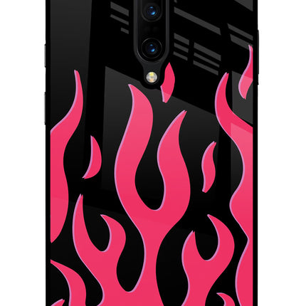 Fire Flames Oneplus 7 Pro Glass Case