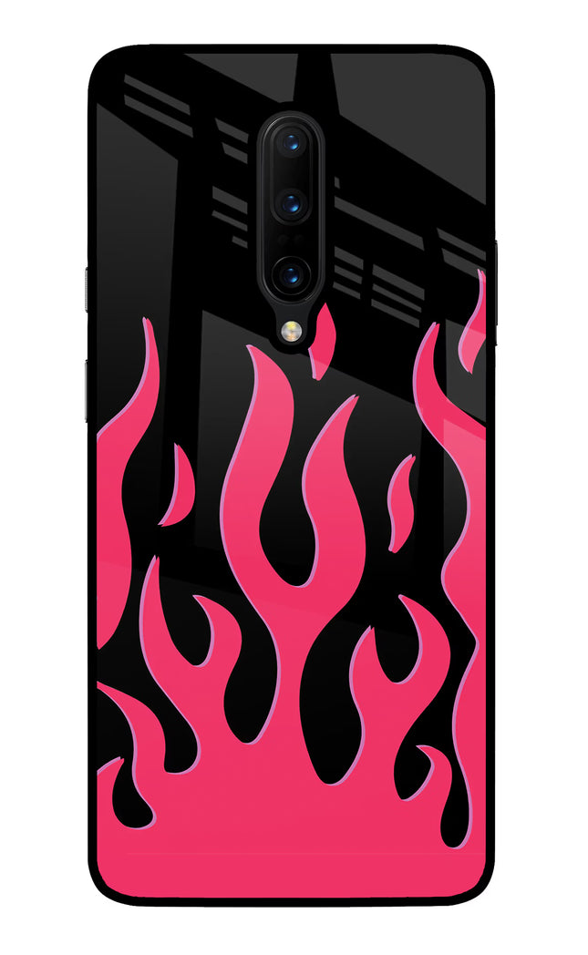 Fire Flames Oneplus 7 Pro Glass Case