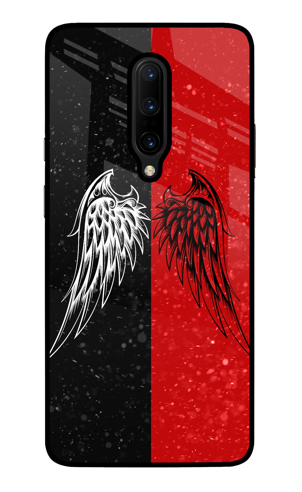 Wings Oneplus 7 Pro Glass Case Back Cover by Casekaro