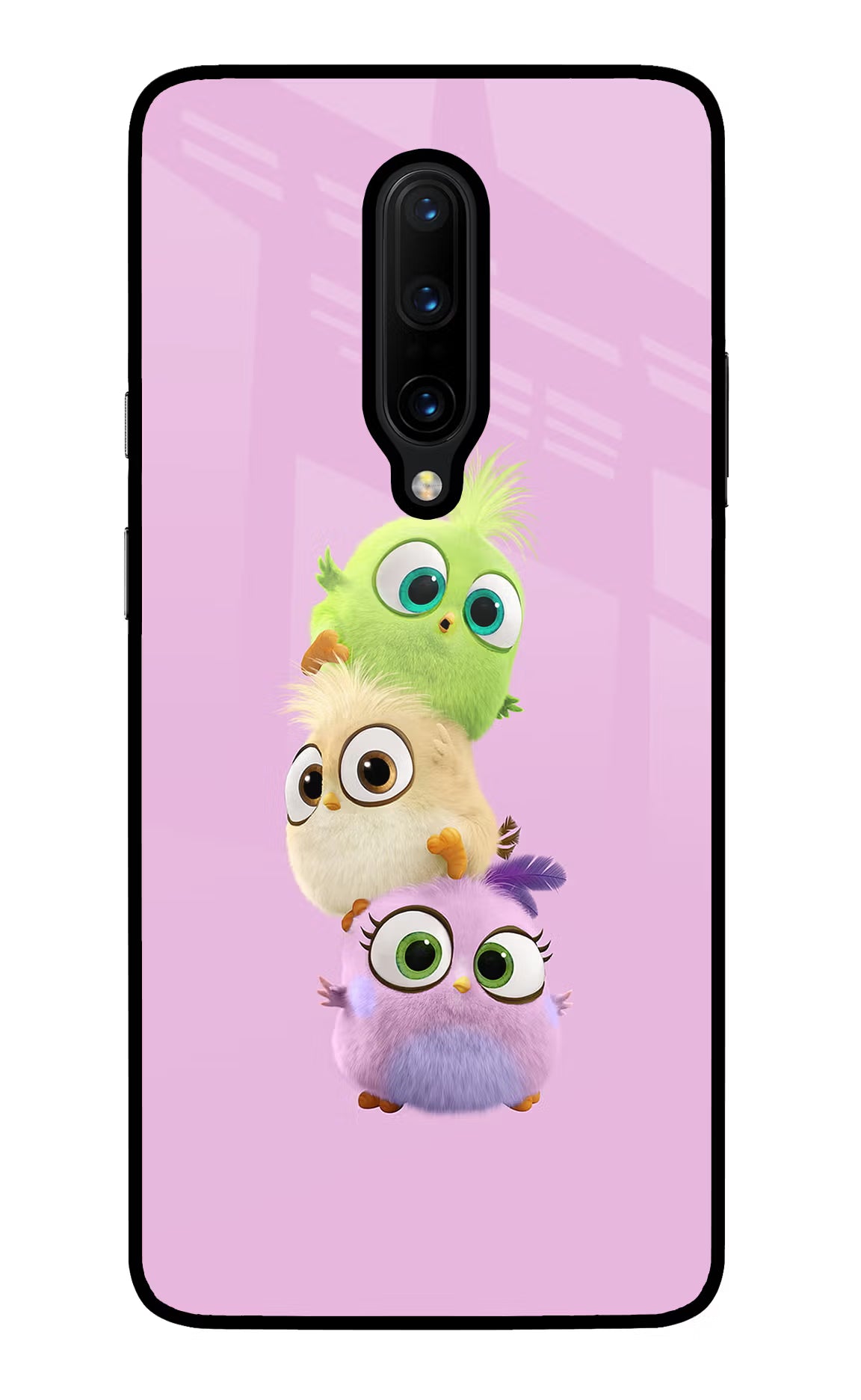 Cute Little Birds Oneplus 7 Pro Glass Case Back Cover by Casekaro
