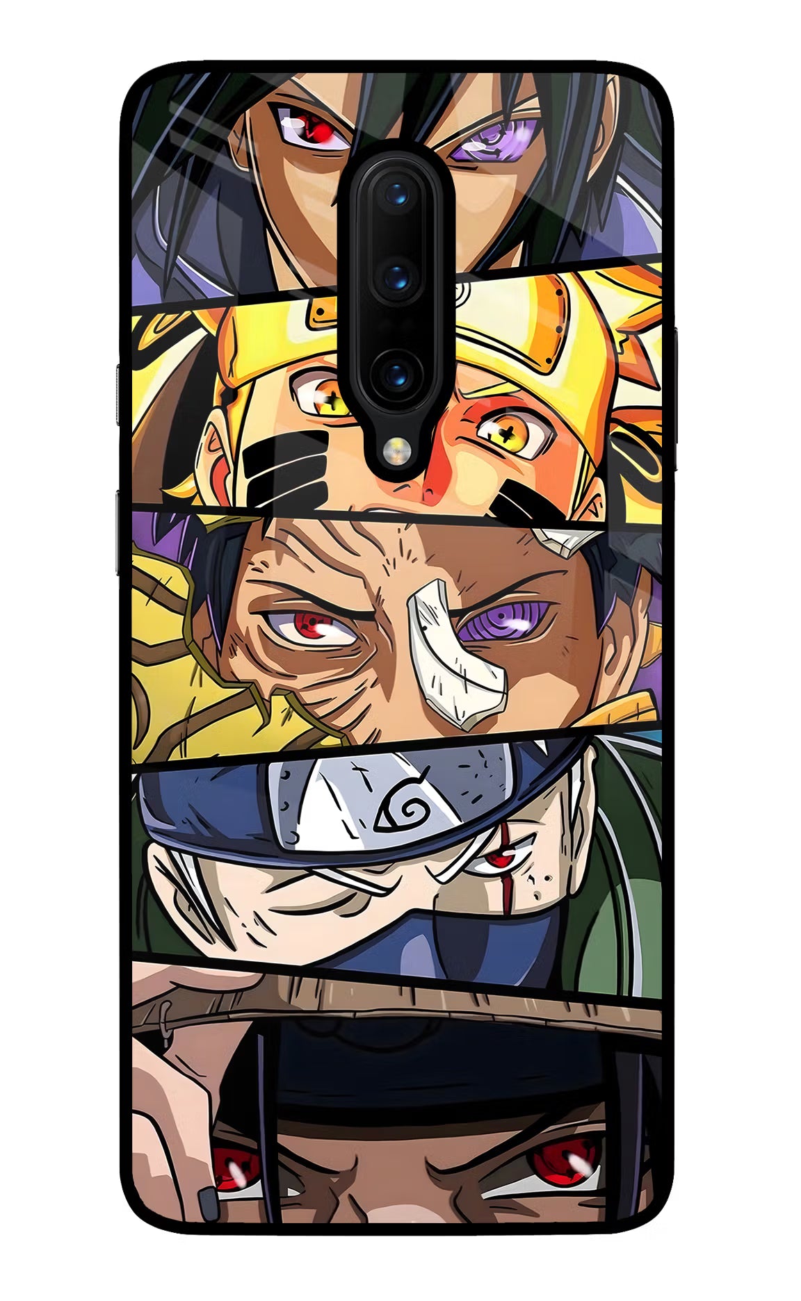 Naruto Character Oneplus 7 Pro Glass Case Back Cover by Casekaro