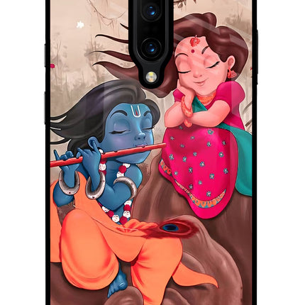 Radhe Krishna Oneplus 7 Pro Glass Case