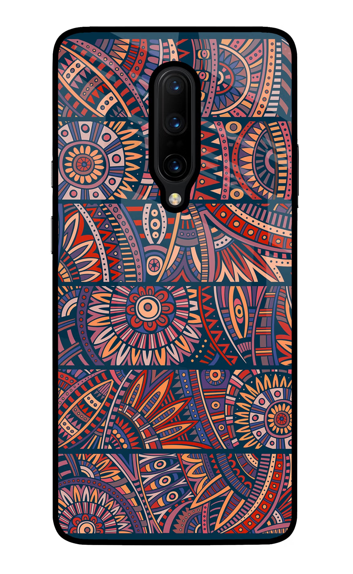 African Culture Design Oneplus 7 Pro Glass Case Back Cover by Casekaro