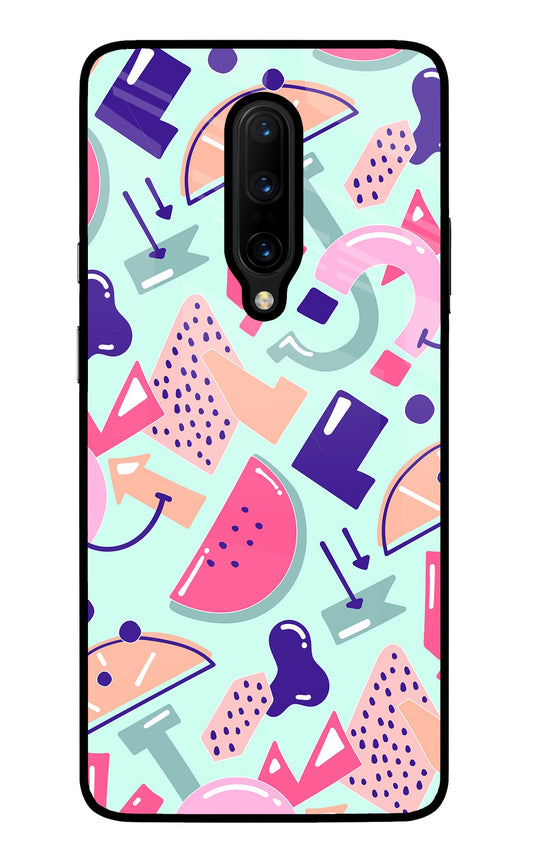 Doodle Pattern Oneplus 7 Pro Glass Case