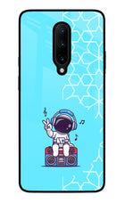 Cute Astronaut Chilling Oneplus 7 Pro Glass Case