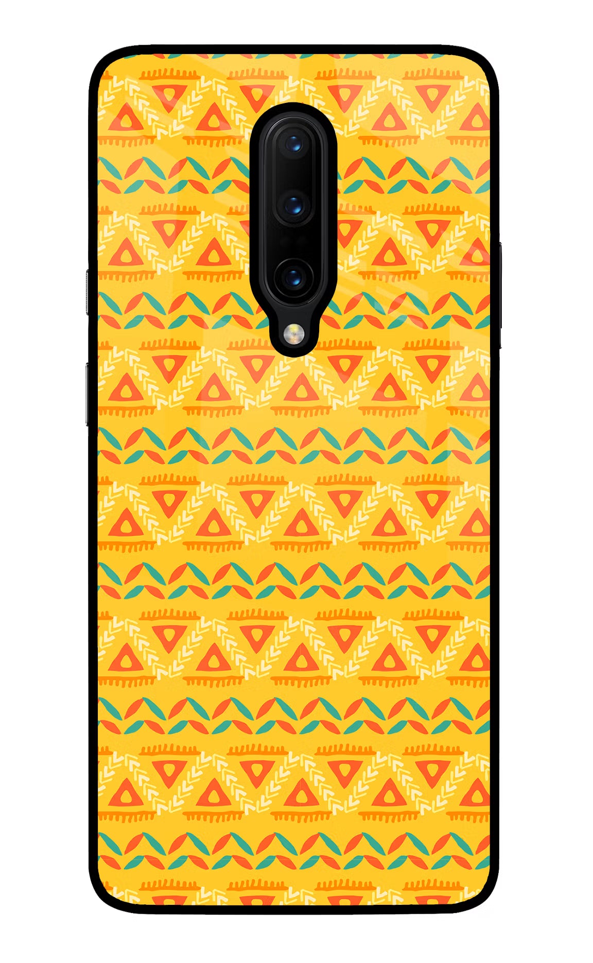 Tribal Pattern Oneplus 7 Pro Glass Case Back Cover by Casekaro