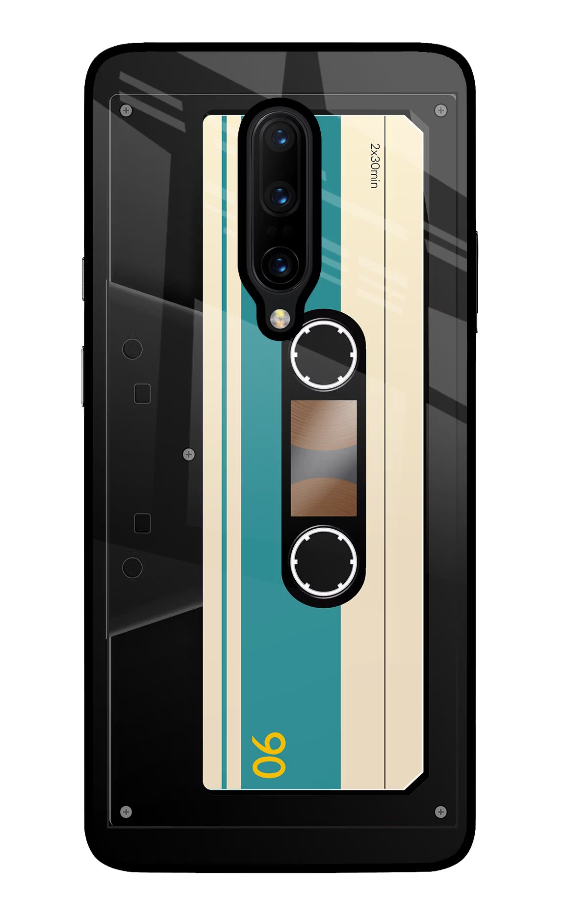 Cassette Oneplus 7 Pro Glass Case Back Cover by Casekaro
