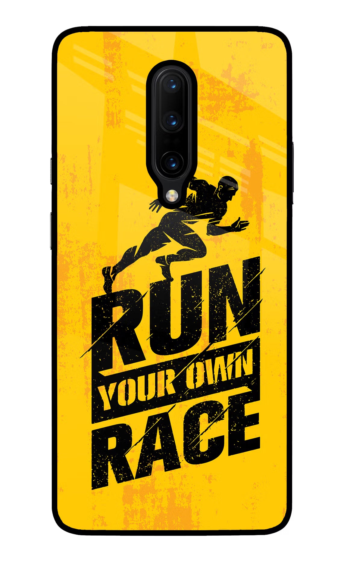 Run Your Own Race Oneplus 7 Pro Glass Case Back Cover by Casekaro