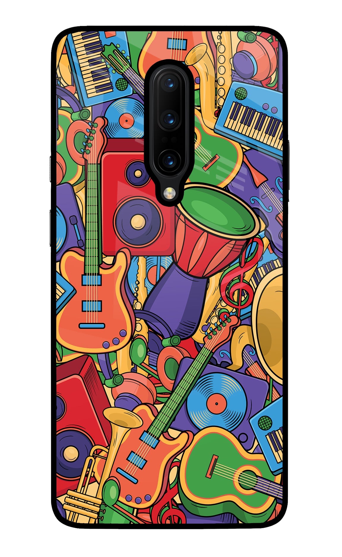 Music Instrument Doodle Oneplus 7 Pro Glass Case