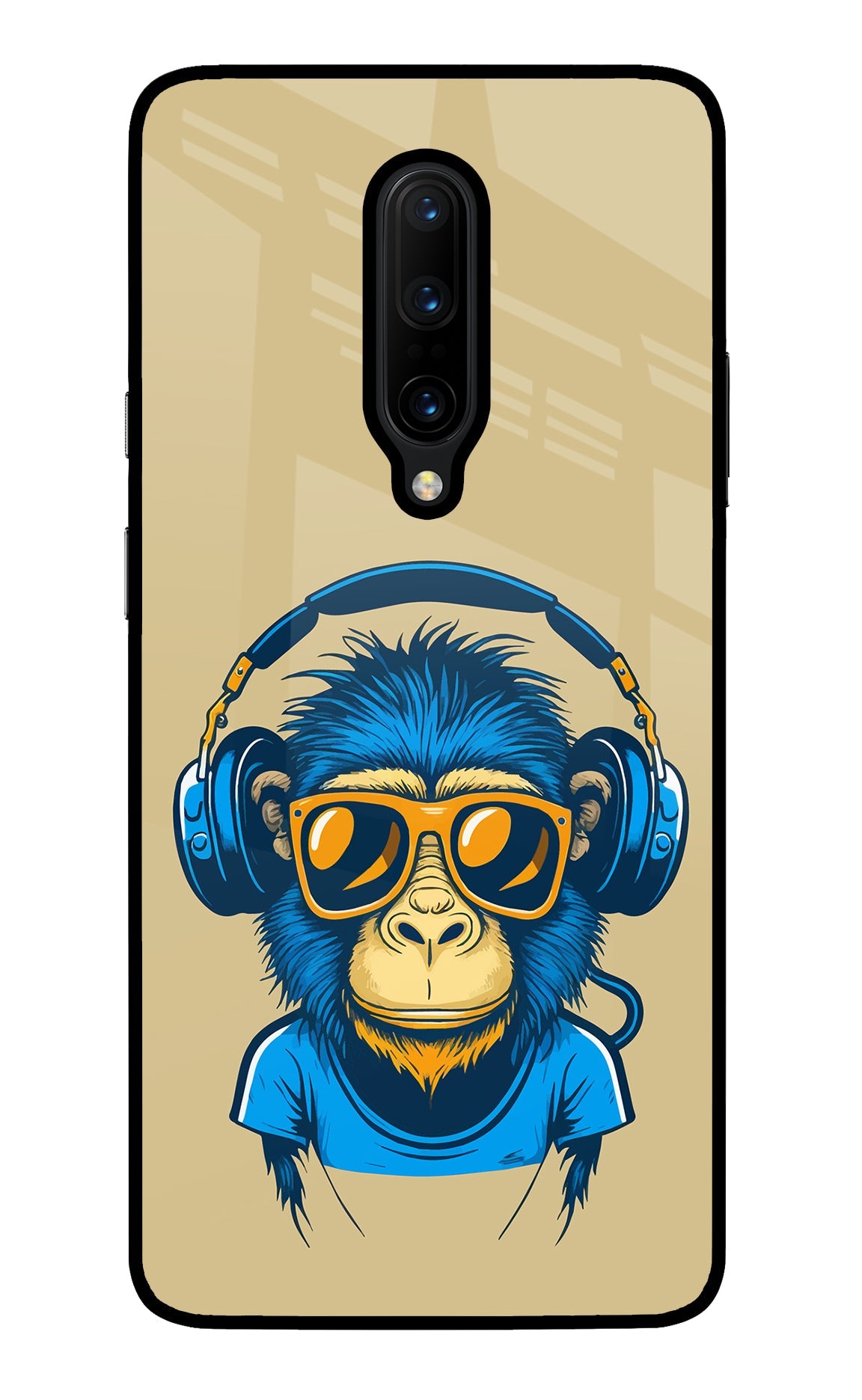 Monkey Headphone Oneplus 7 Pro Glass Case
