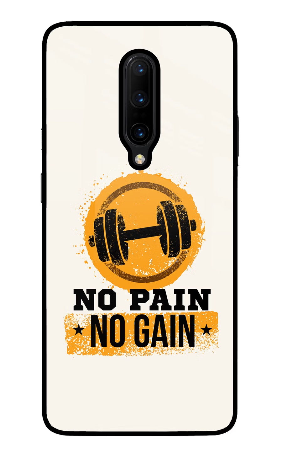 No Pain No Gain Oneplus 7 Pro Back Cover, Glass case