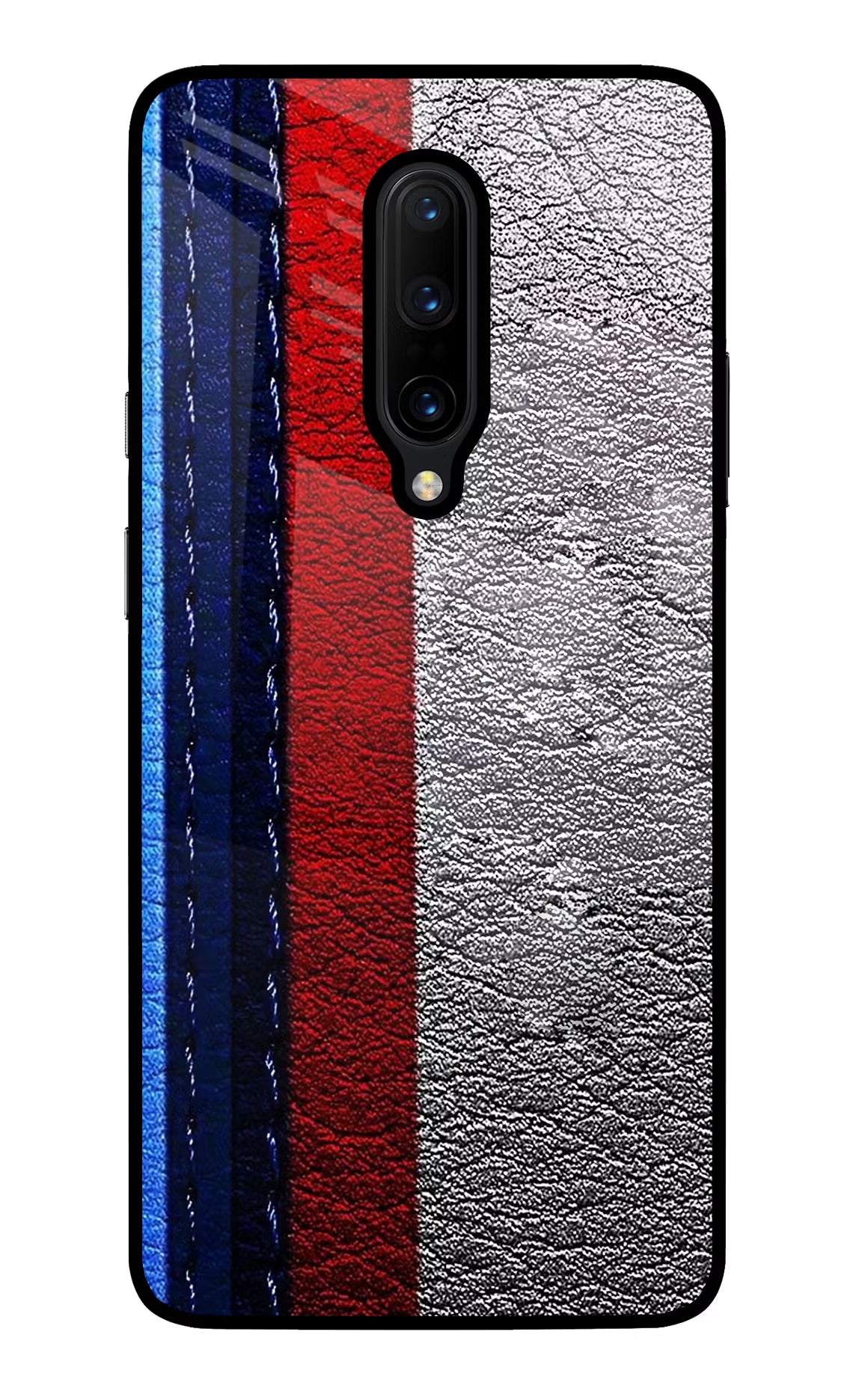 BMW Stripes Oneplus 7 Pro Glass Case Back Cover by Casekaro