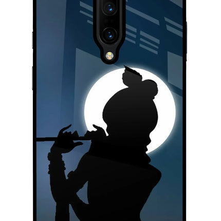 Shri Krishna Silhouette Oneplus 7 Pro Glass Case