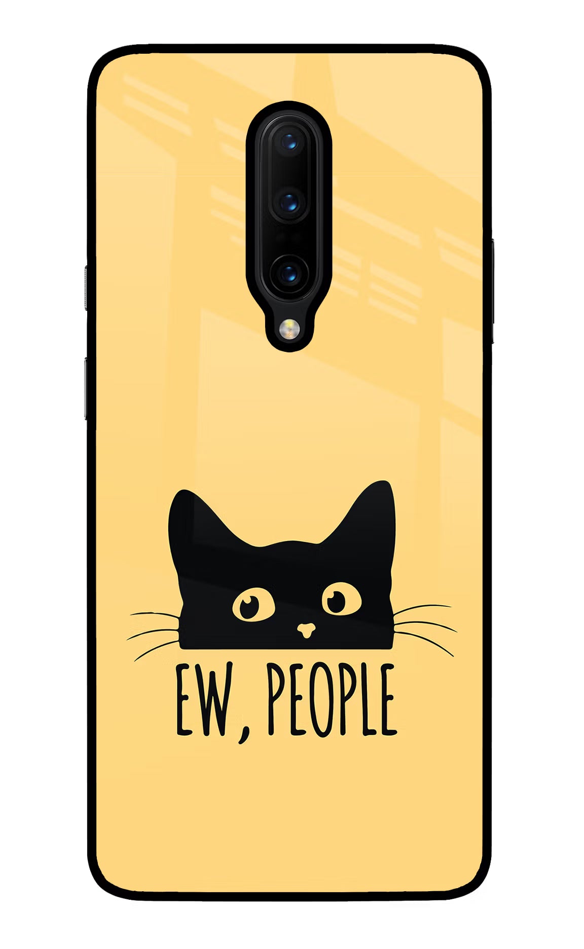 Ew People Catitude Oneplus 7 Pro Glass Case Back Cover by Casekaro