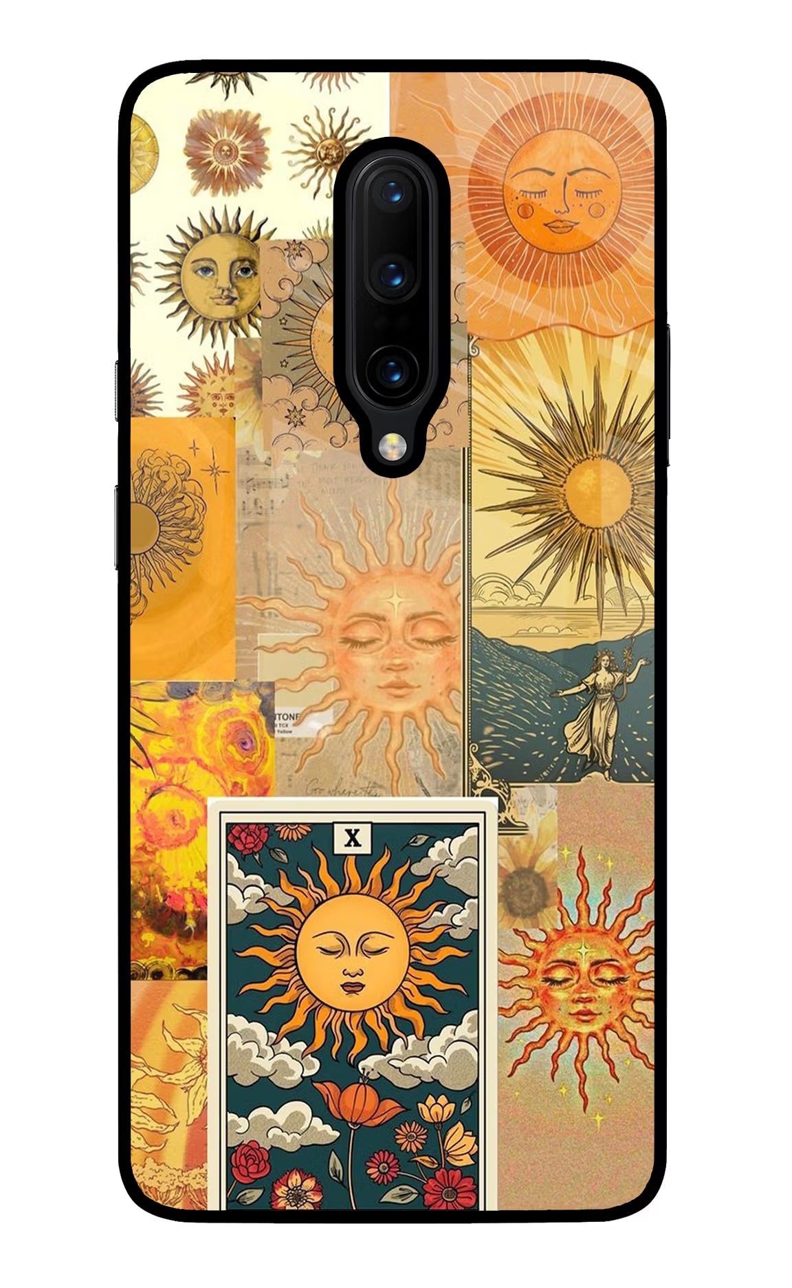Sun Oneplus 7 Pro Glass Case Back Cover by Casekaro
